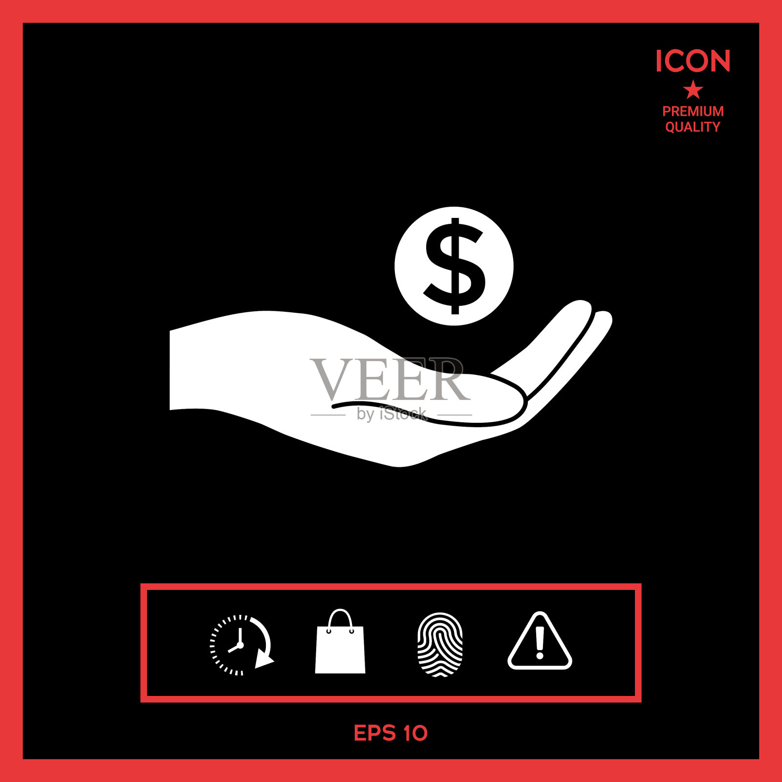 手里握着钱——美元的象征插画图片素材