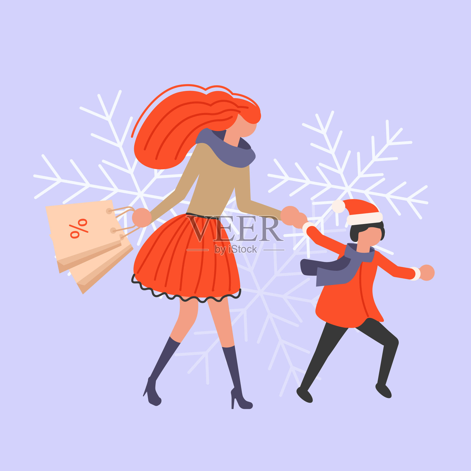 垂直横幅witer销售插画图片素材