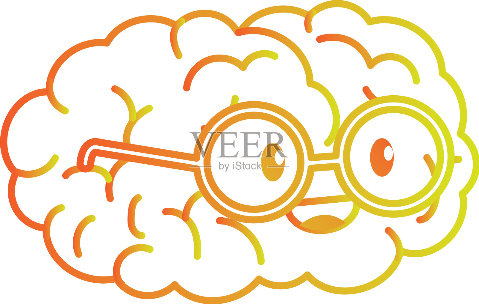 大脑的卡通设计设计元素图片