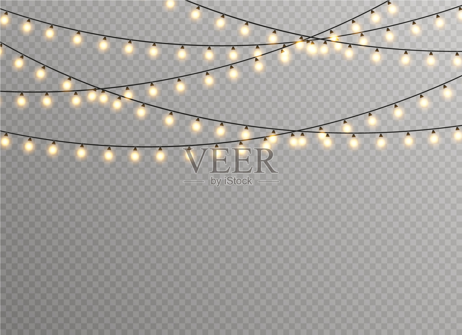 圣诞灯灯插画图片素材