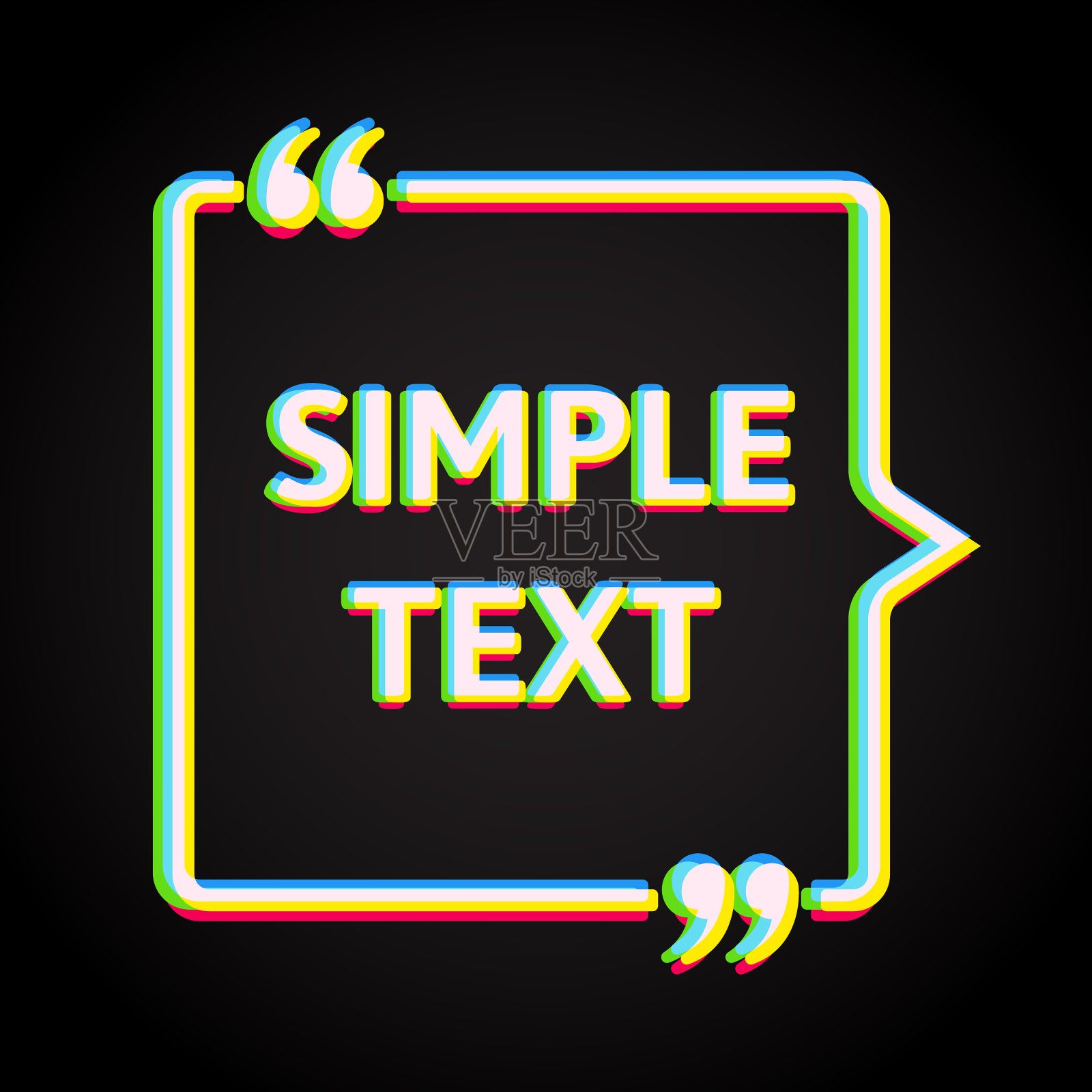 模板空白方框创意颜色引用插画图片素材