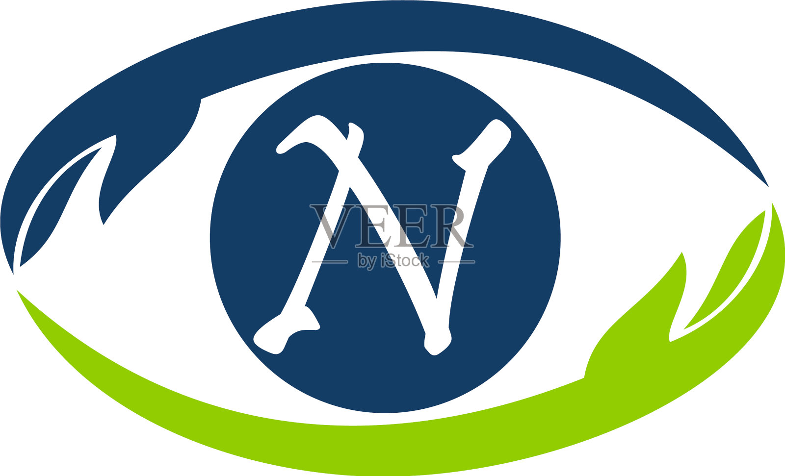 眼部护理解决方案字母n设计元素图片