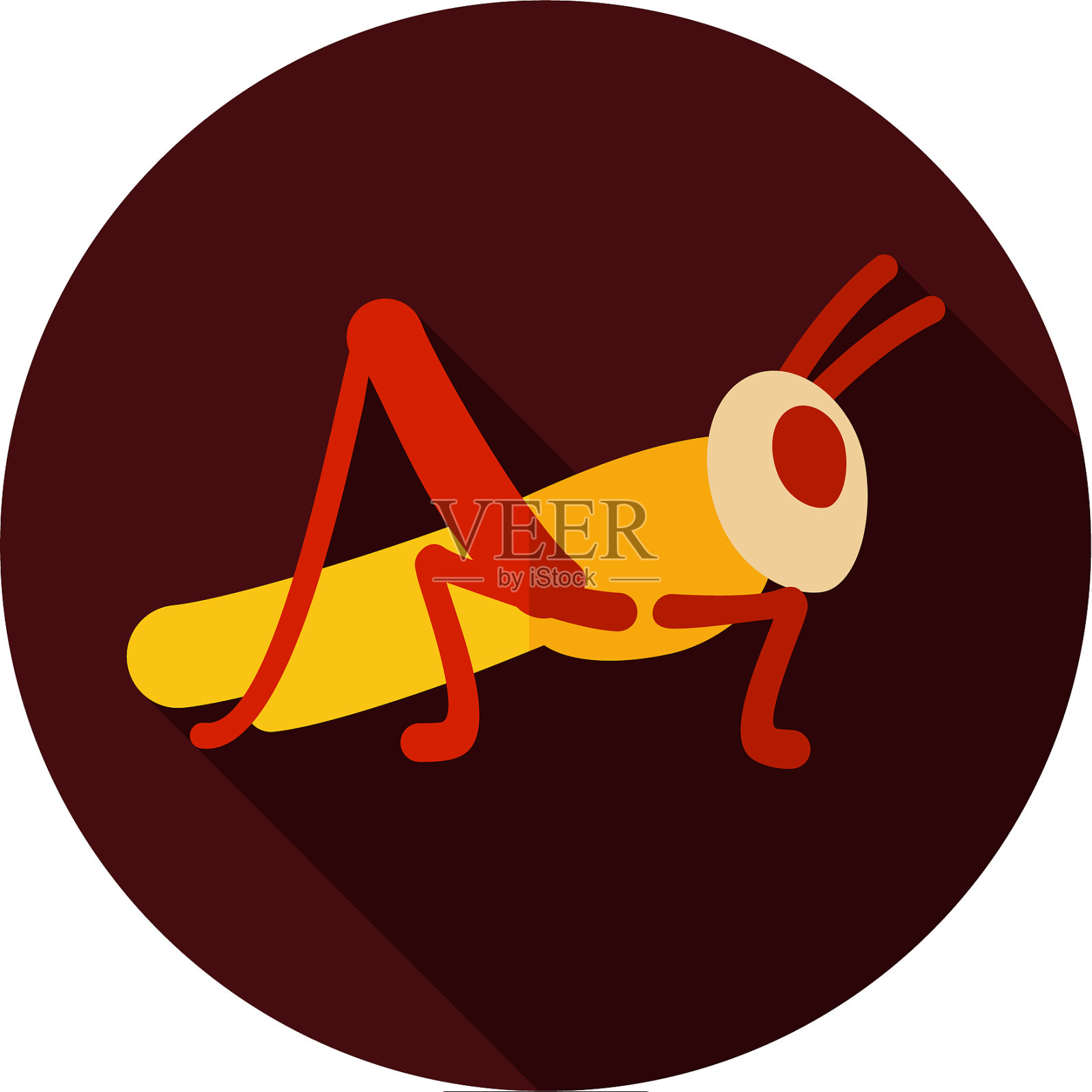 蚱蜢蝗虫图标设计元素图片