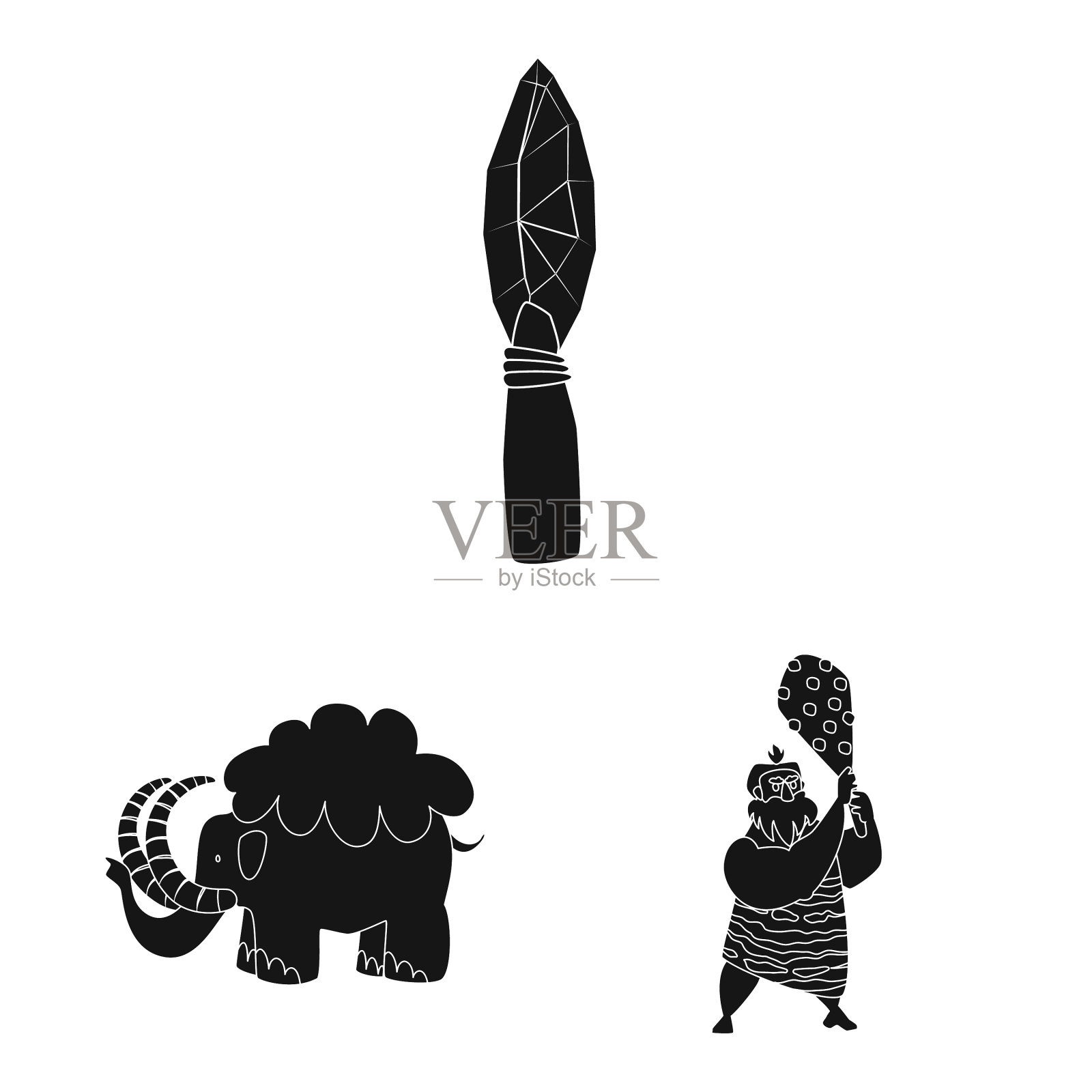 智人与发展插画图片素材