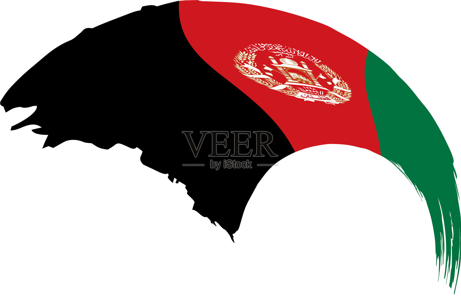 阿富汗国旗设计元素图片