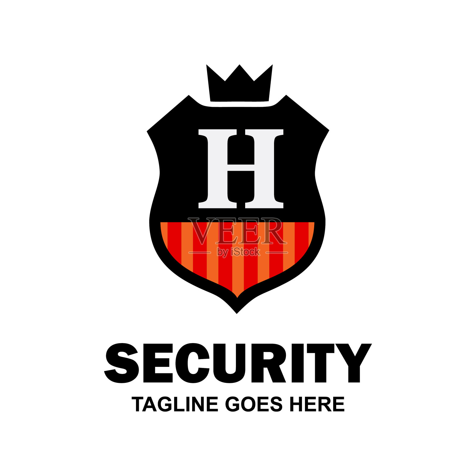 保安公司及保安公司的英文字母标志插画图片素材