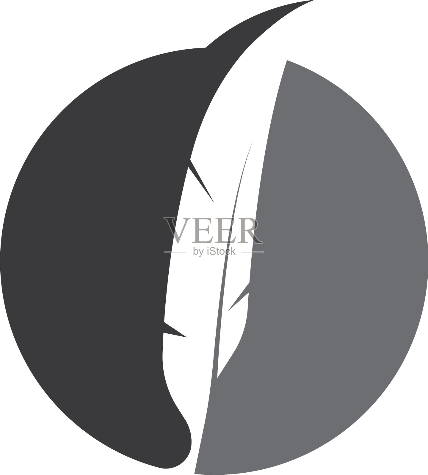 羽毛图标模板设计元素图片