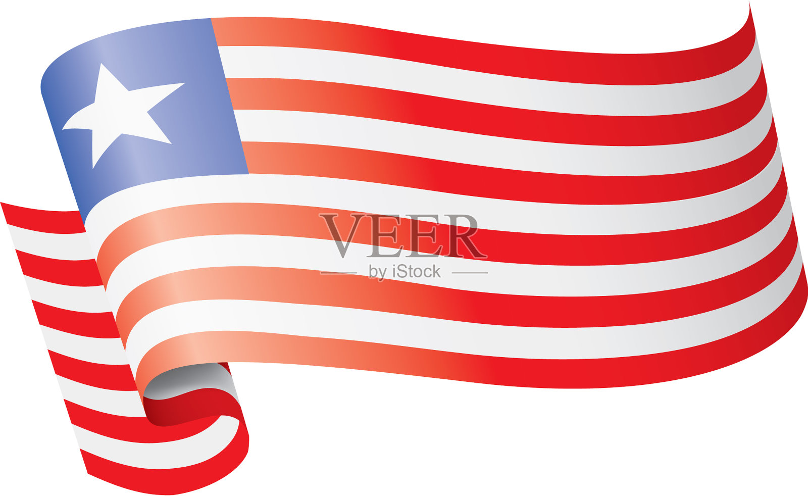 利比里亚国旗上的白色设计元素图片