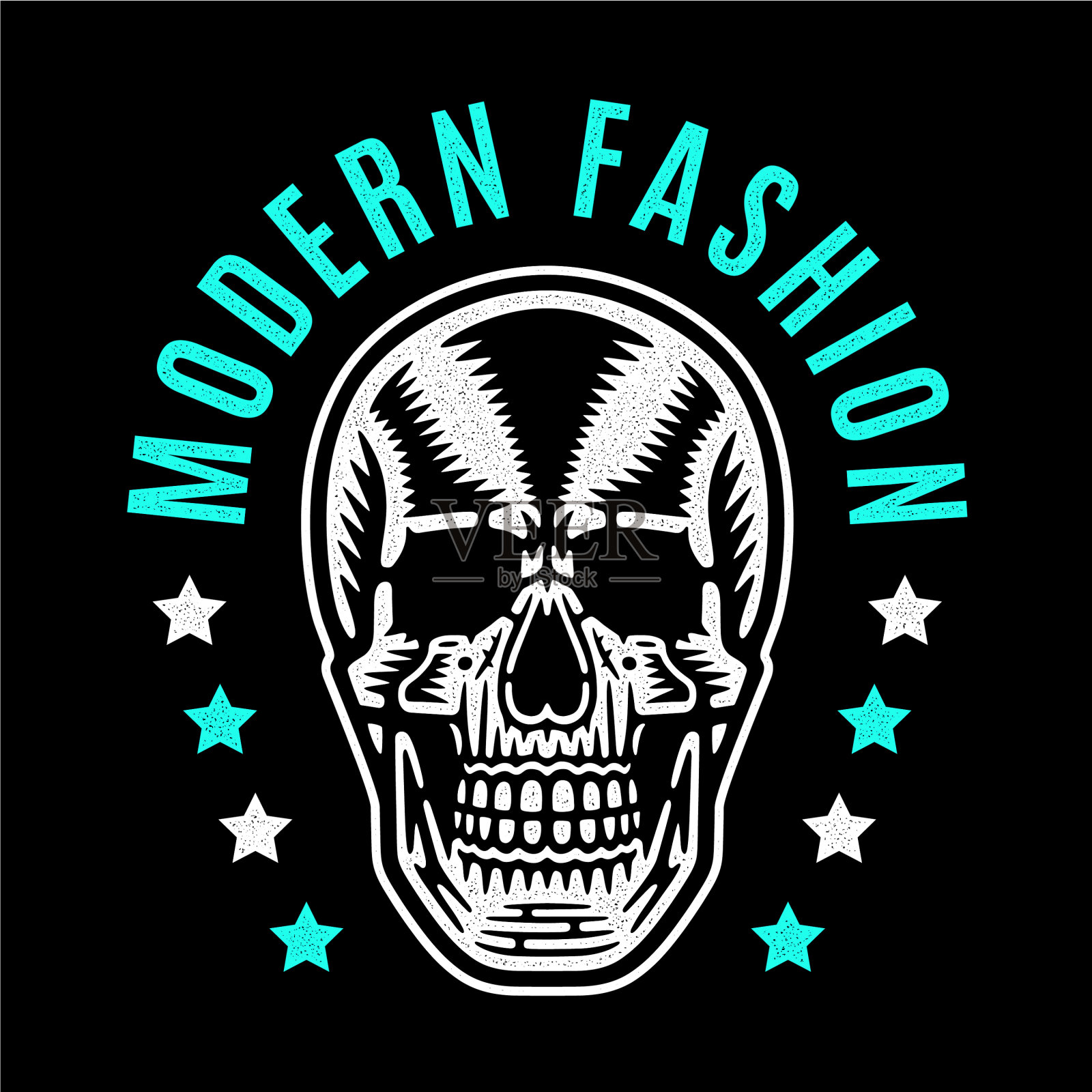 的头骨打印插画图片素材