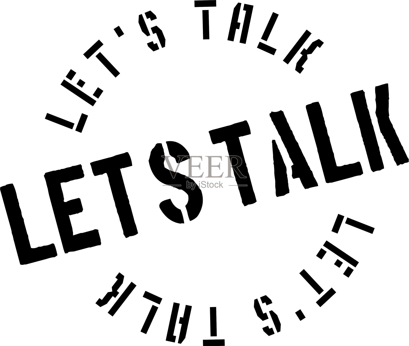 让我们谈谈橡皮图章吧插画图片素材