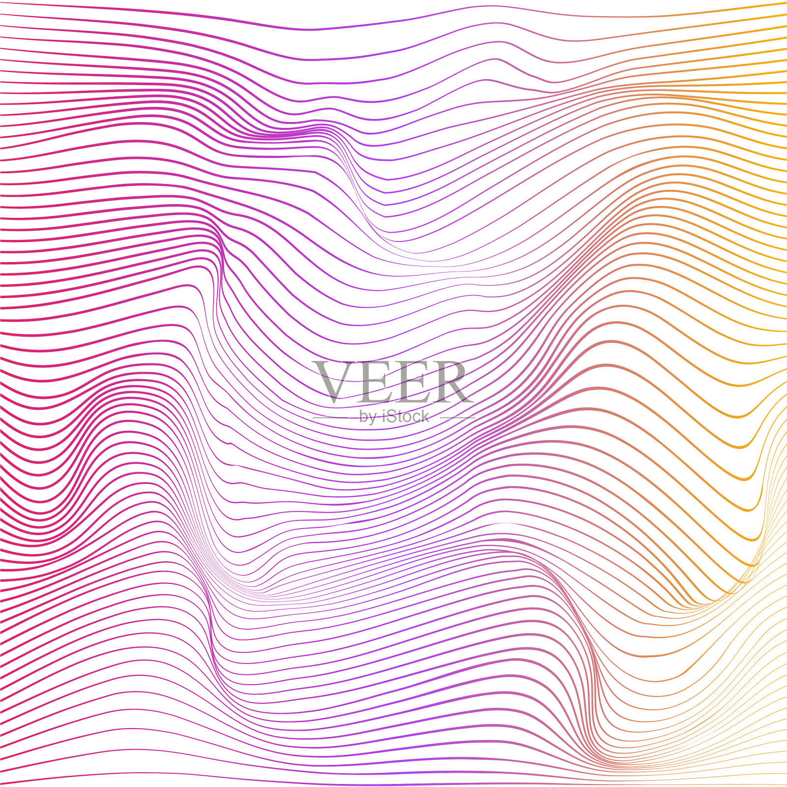 彩色条纹变形背景插画图片素材