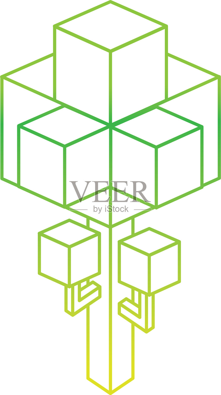 等距树设计设计元素图片