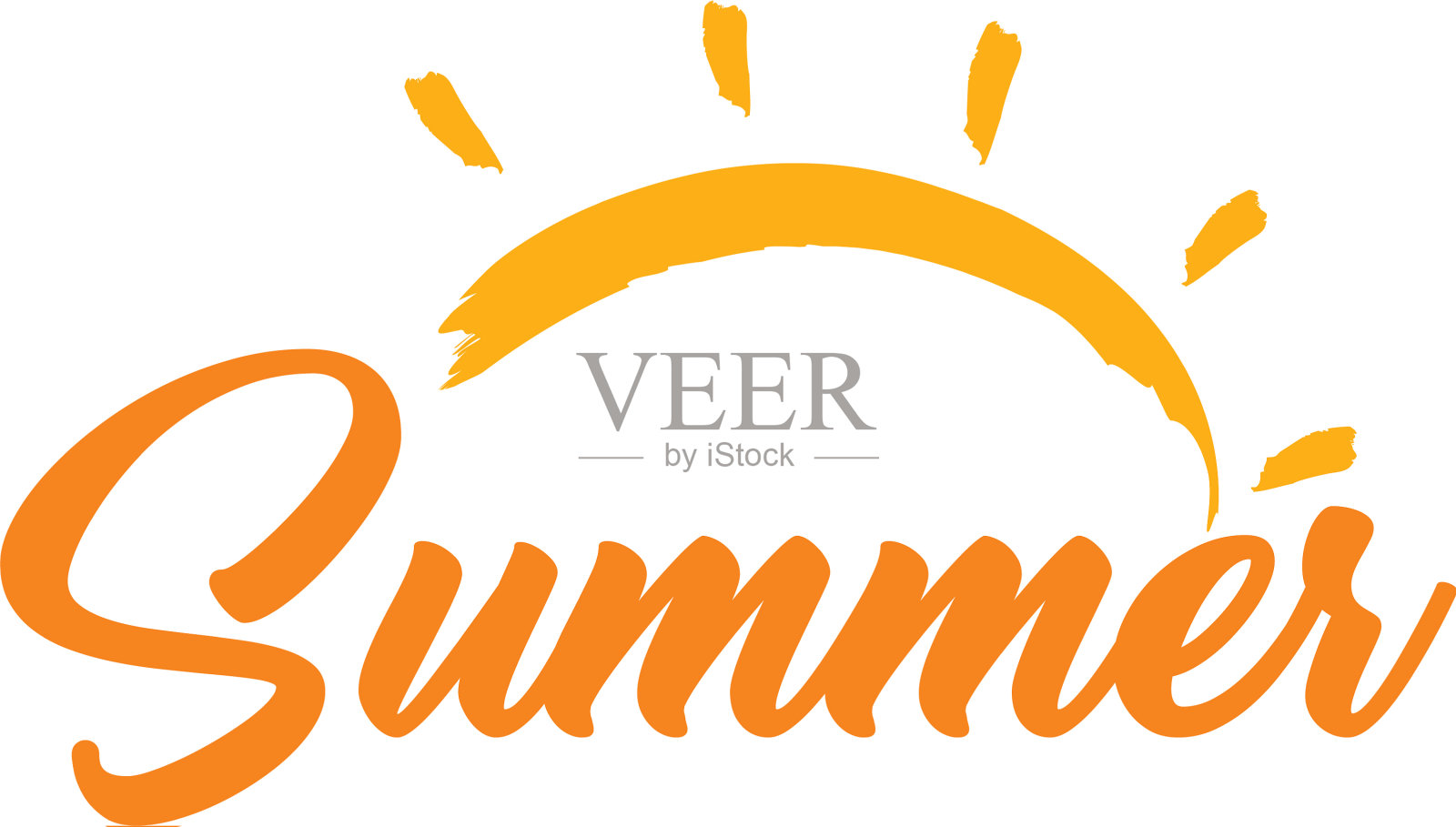 你好,夏天的标签插画图片素材