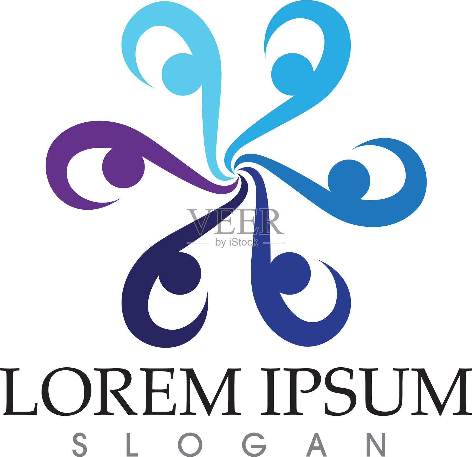 社区人关爱标志和符号模板插画图片素材