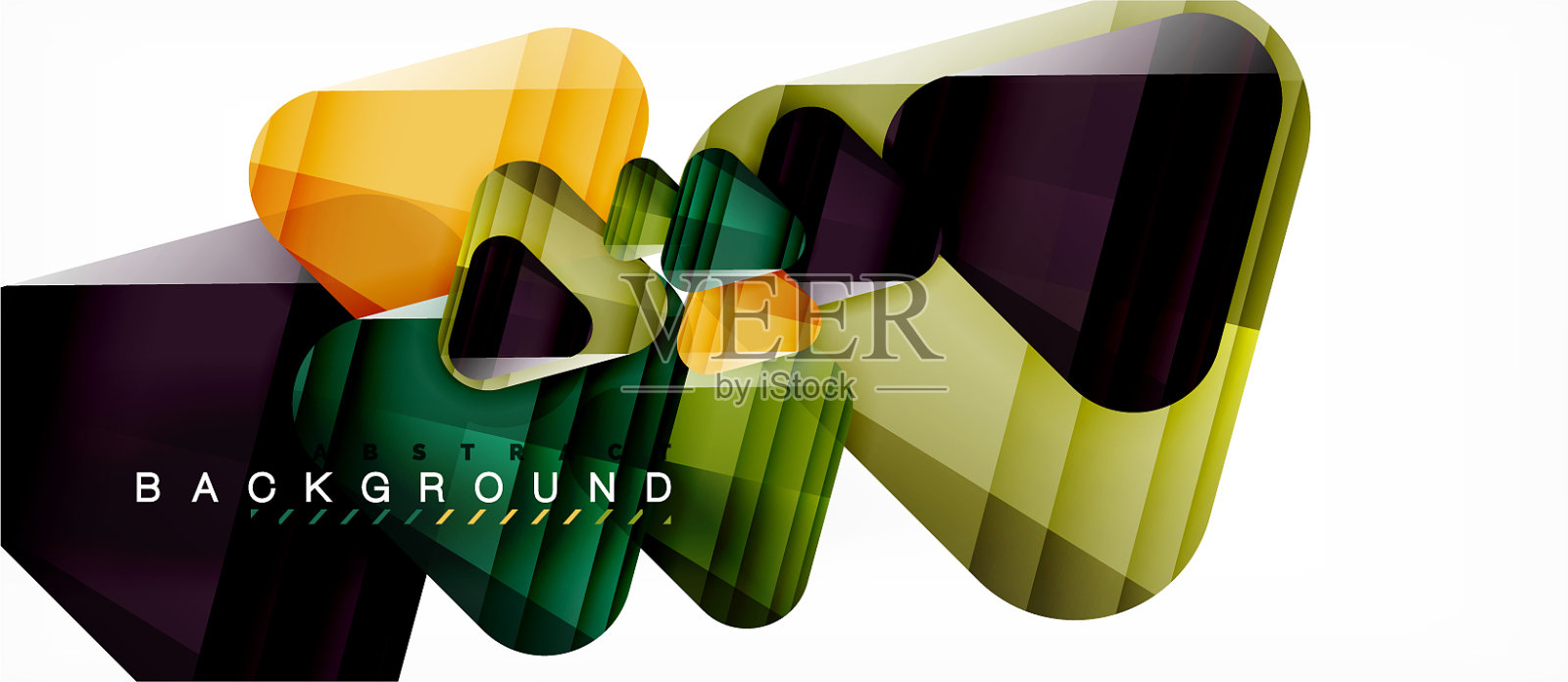 玻璃三角形现代几何构成插画图片素材