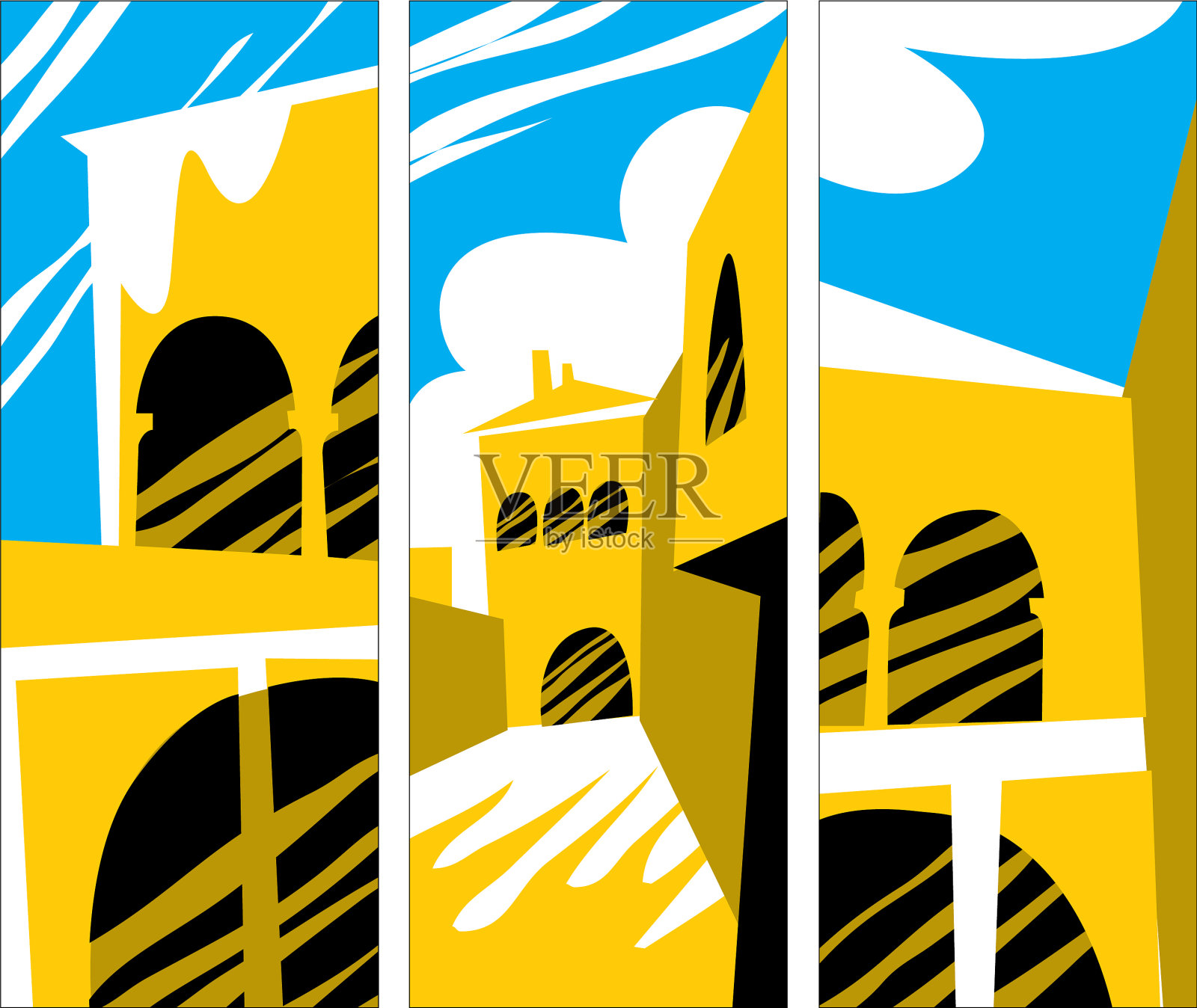 老城的街道插画图片素材