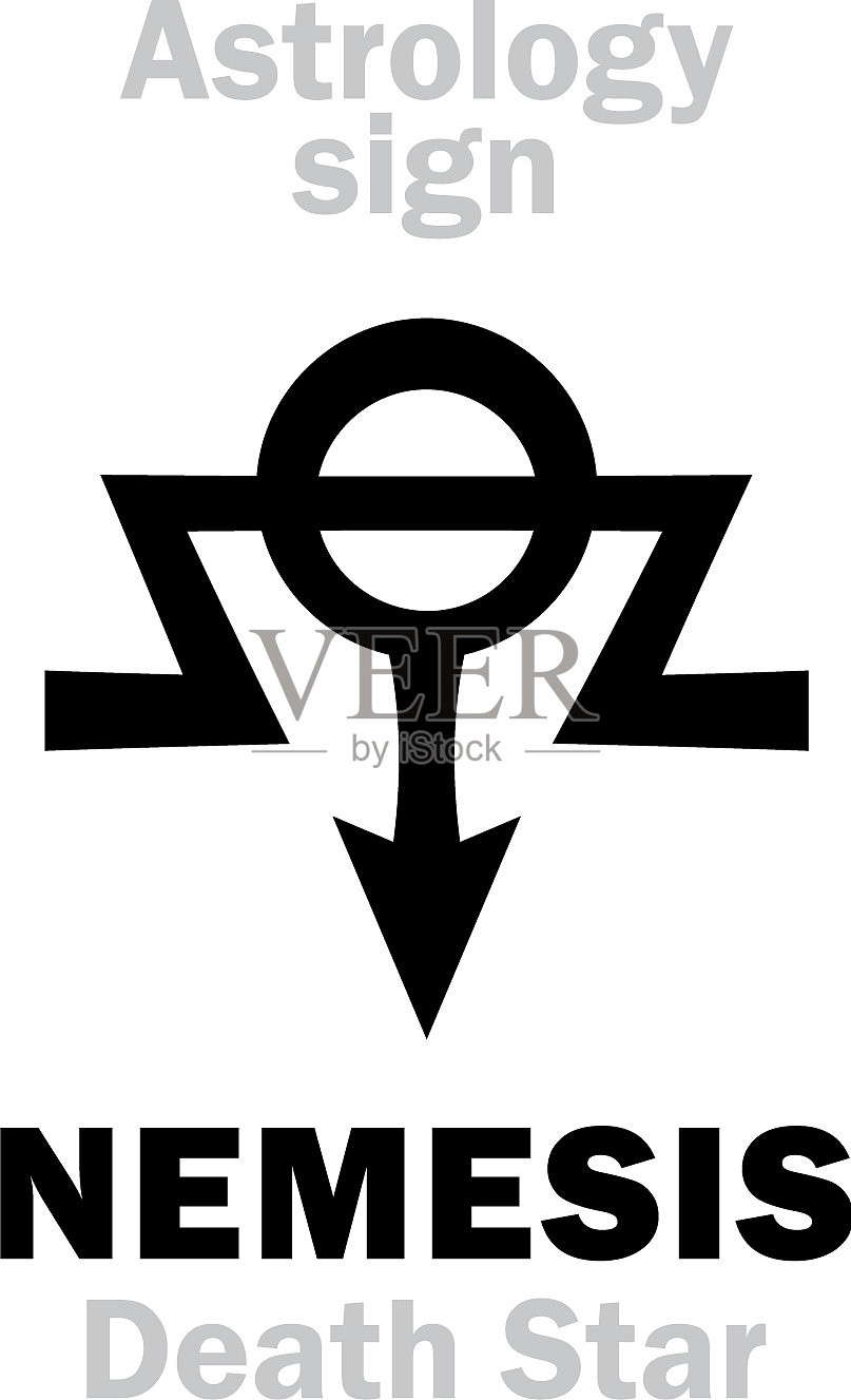 占星术死亡之星复仇女神插画图片素材
