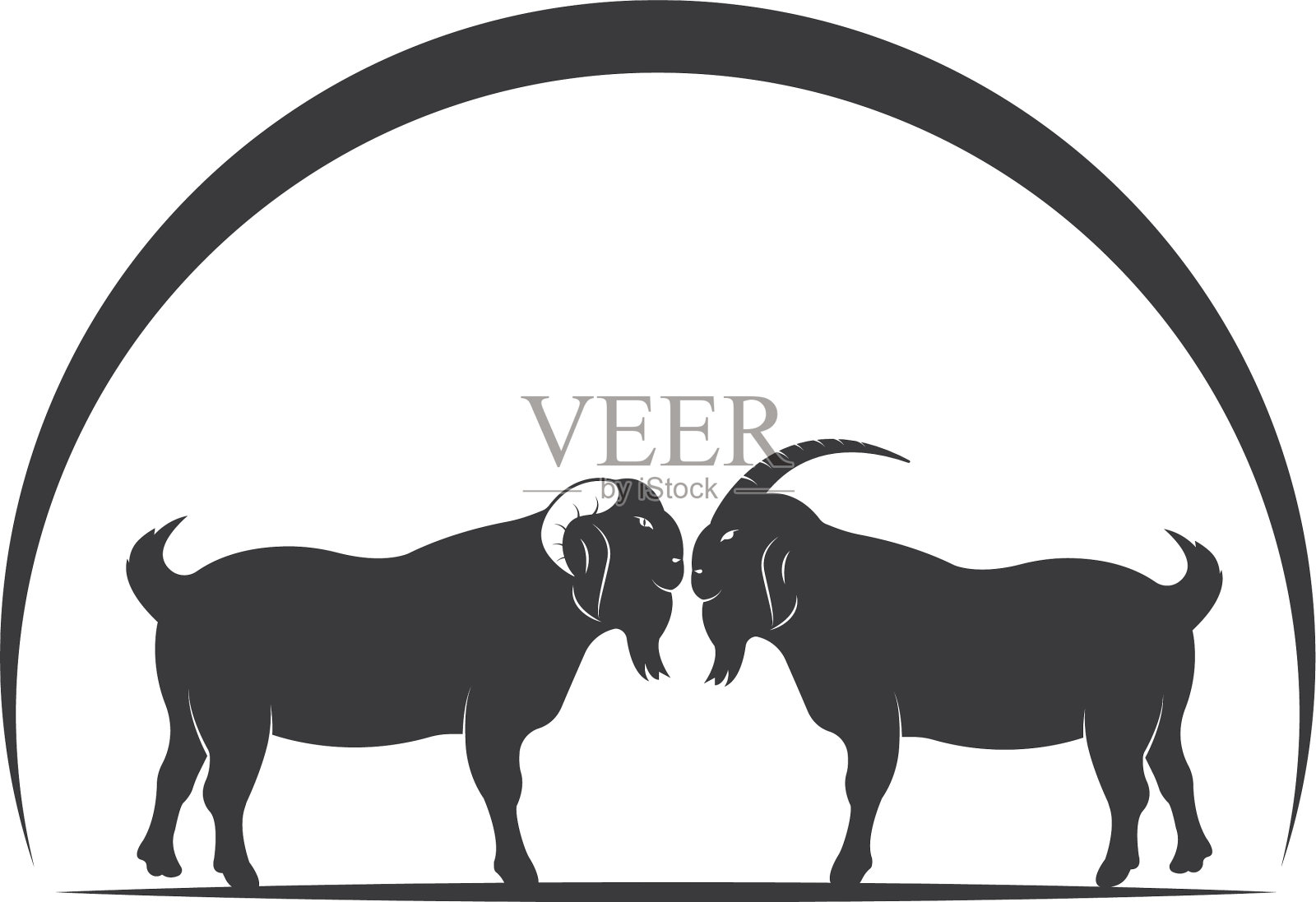 山羊标志模板设计元素图片