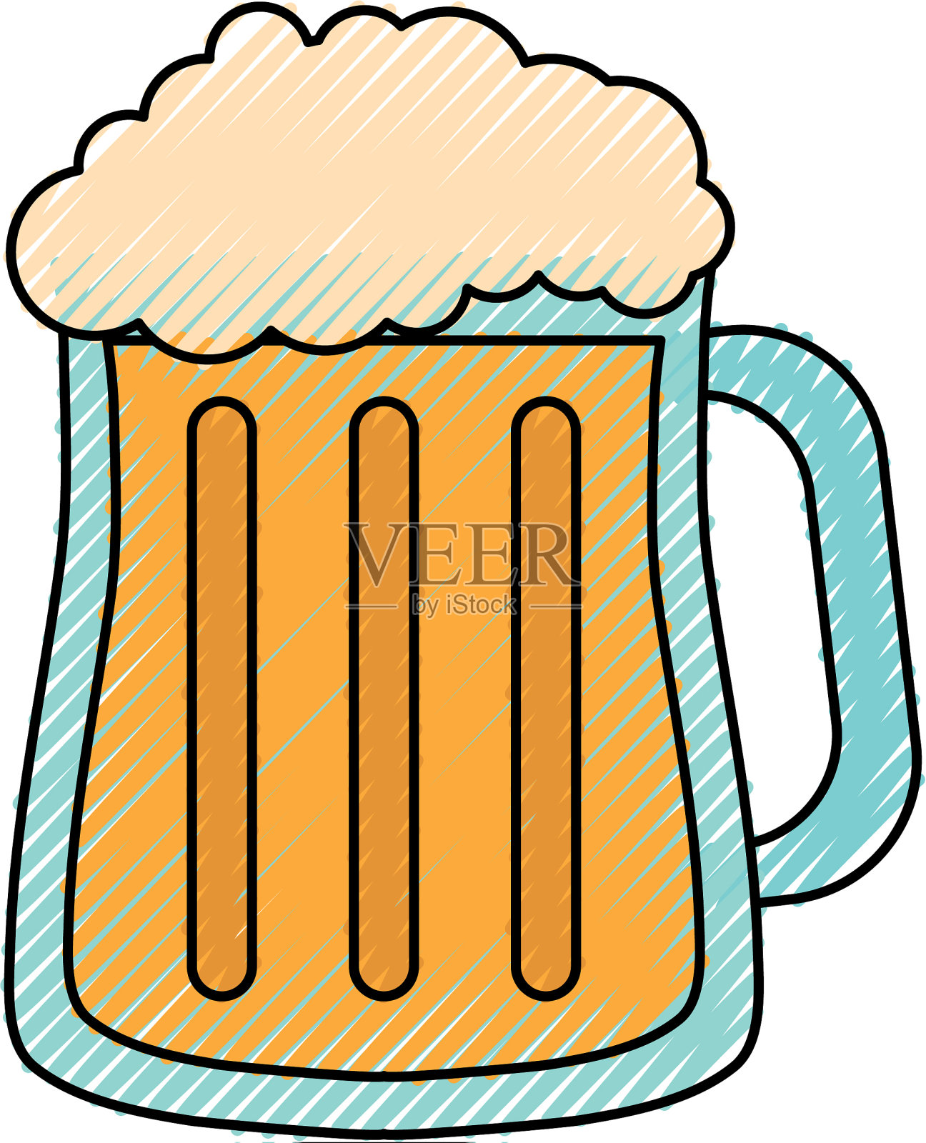 啤酒玻璃设计设计元素图片