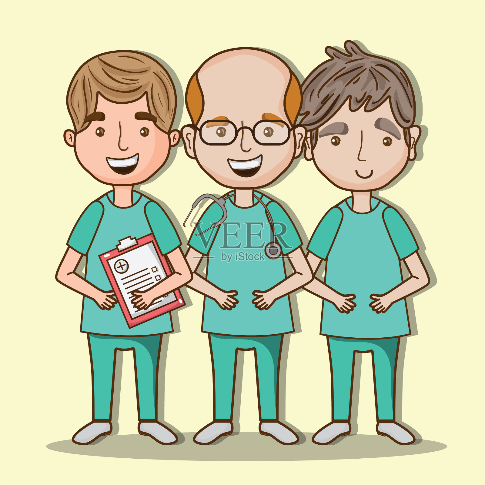 有听诊器和插画图片素材