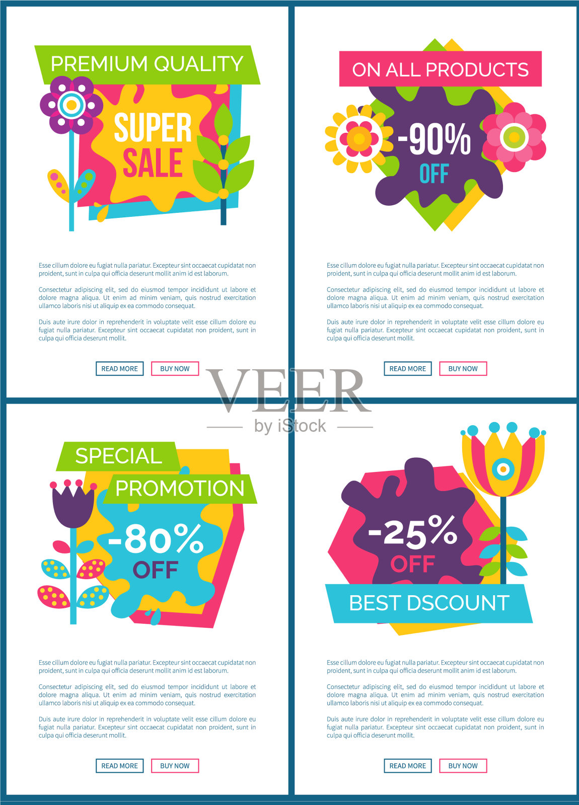 优质最佳提供网上促销横幅集插画图片素材