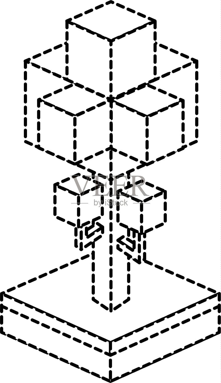 等距树设计设计元素图片