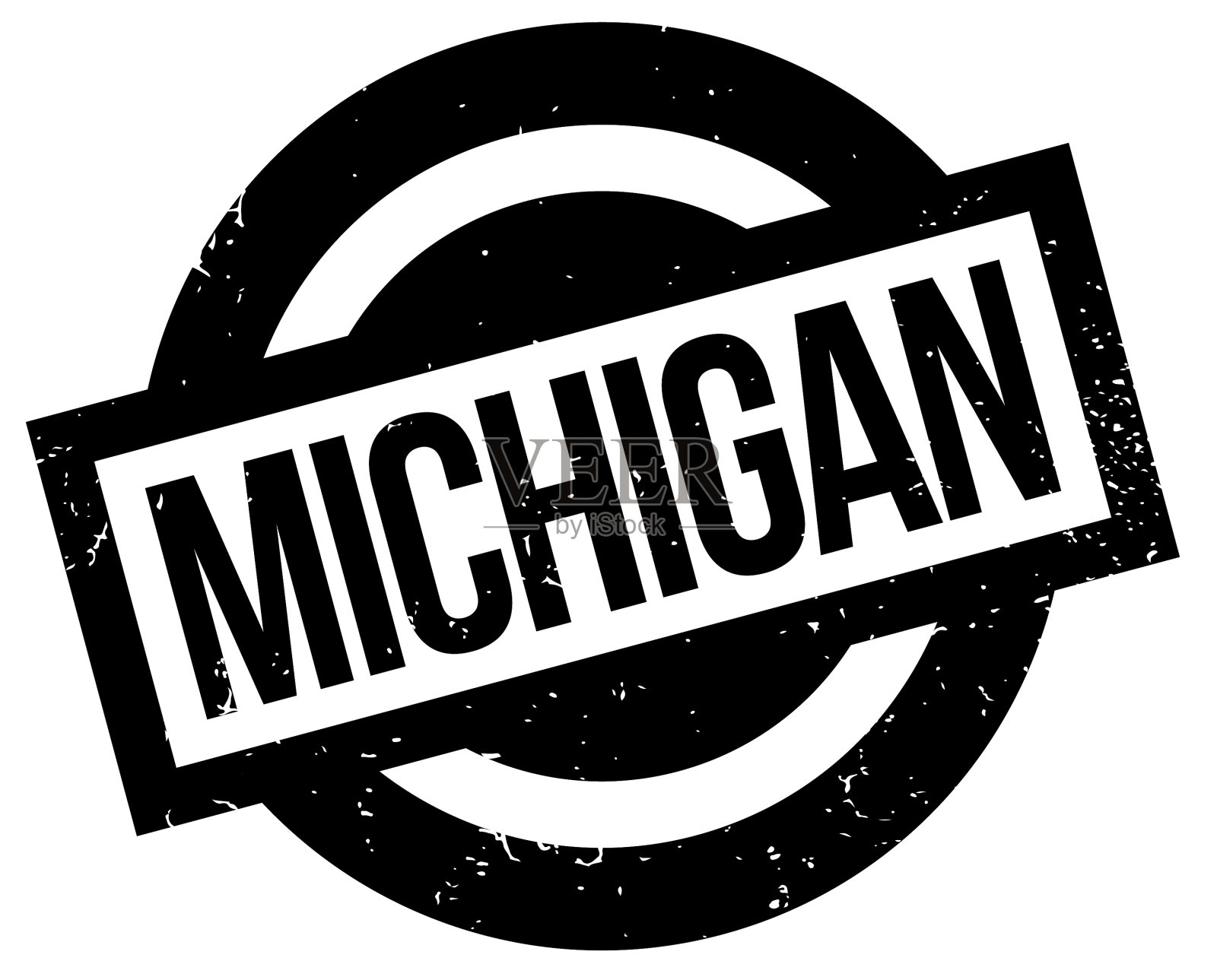 密歇根橡皮图章设计元素图片