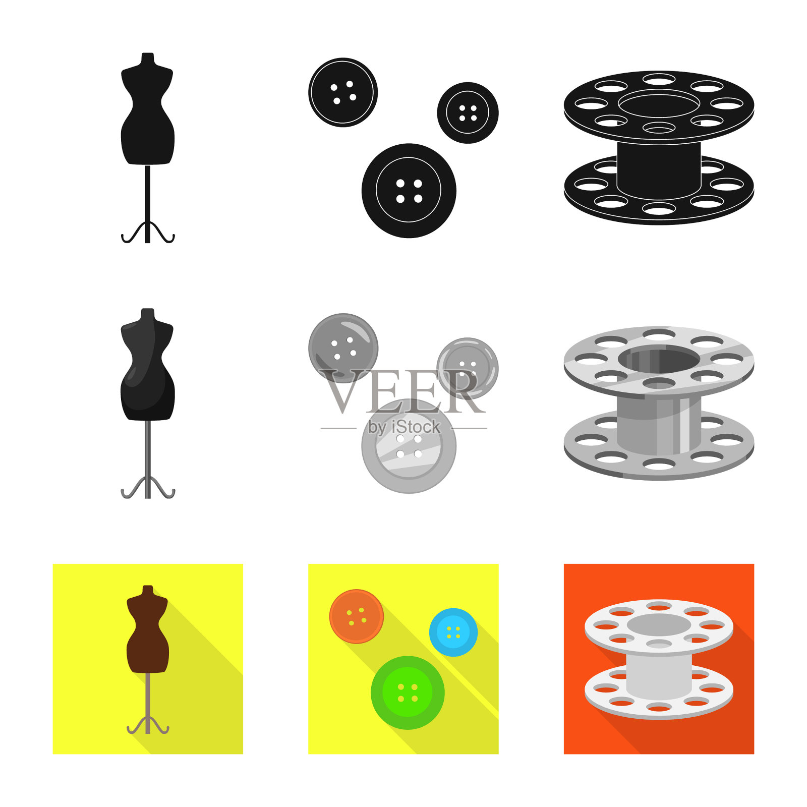 设计工艺和手工标志集图标素材