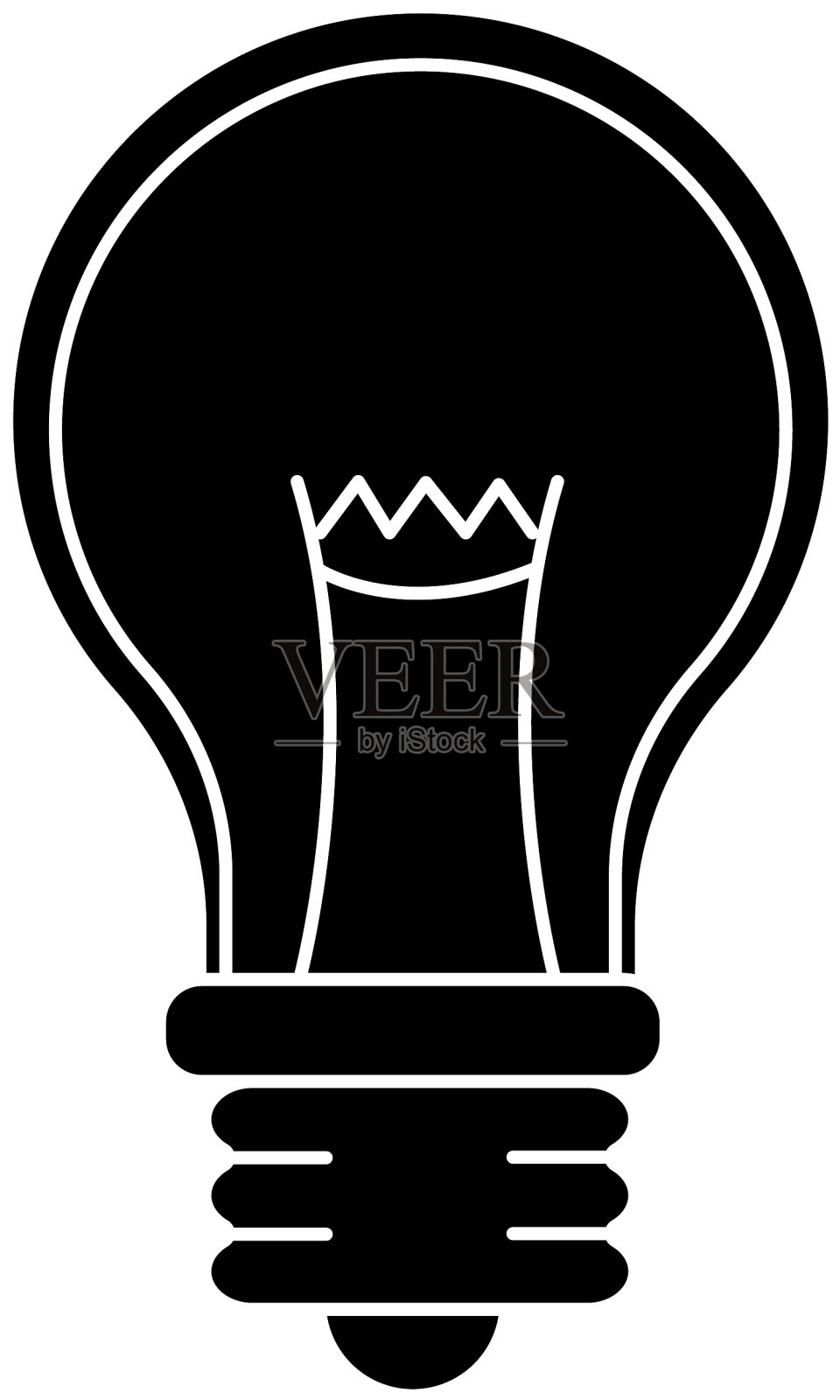 隔离灯泡设计图标素材