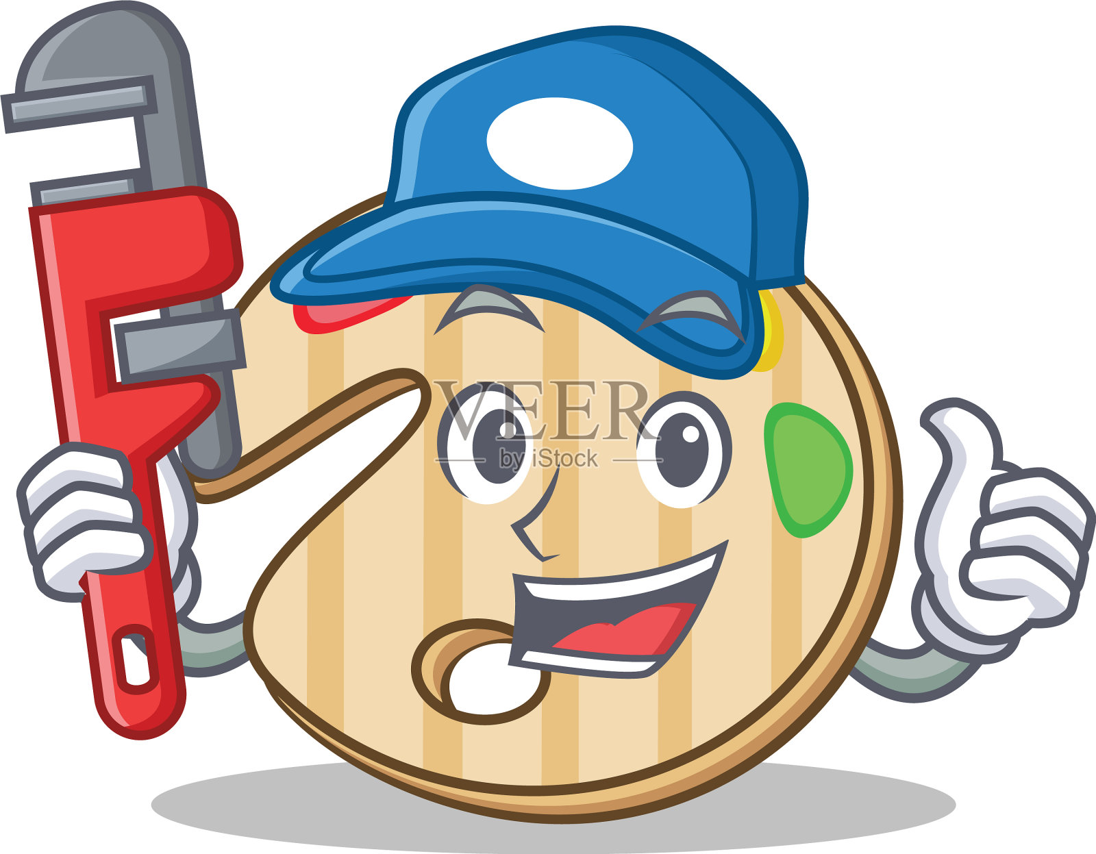 水管工油漆调色板人物卡通插画图片素材