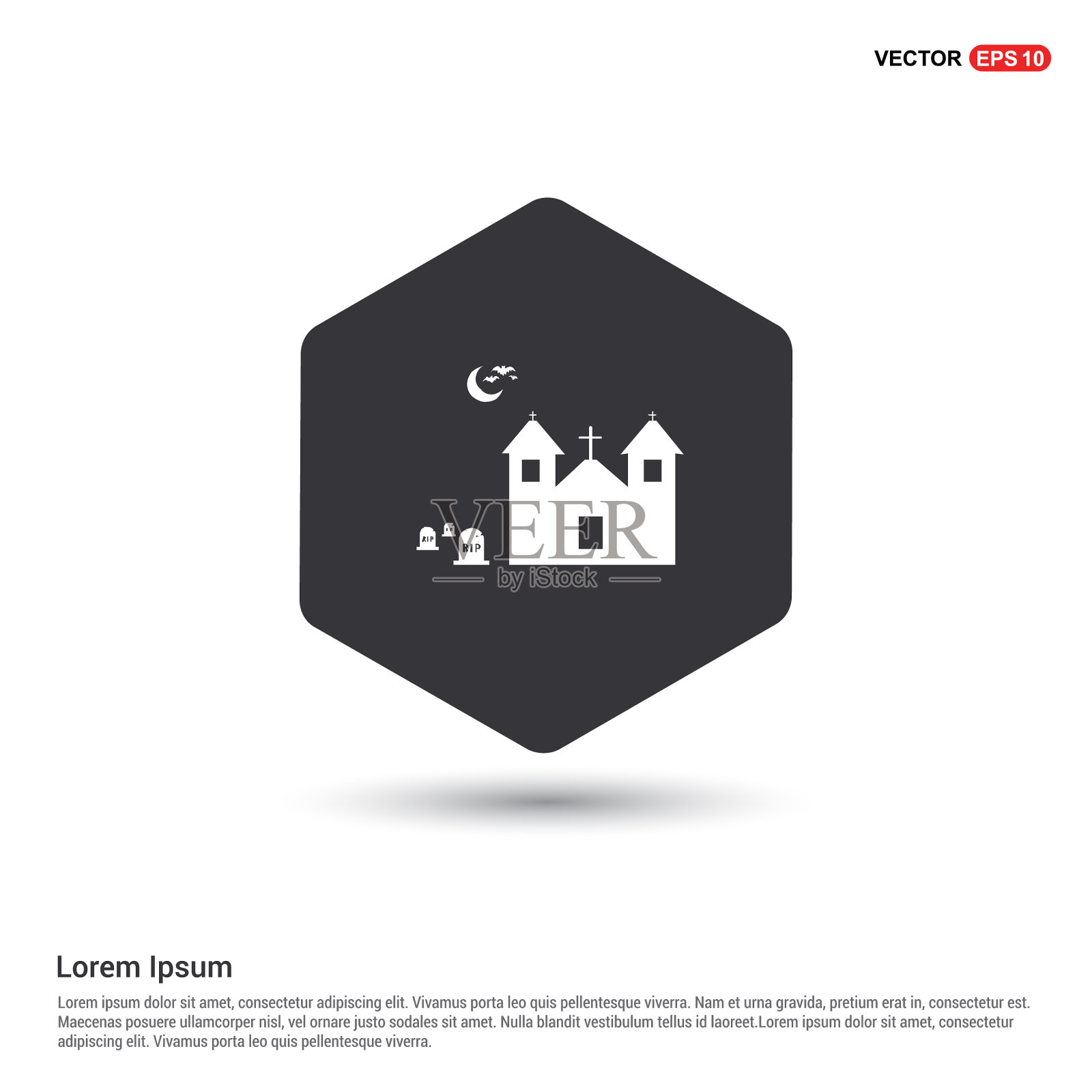 万圣节狩猎屋图标插画图片素材