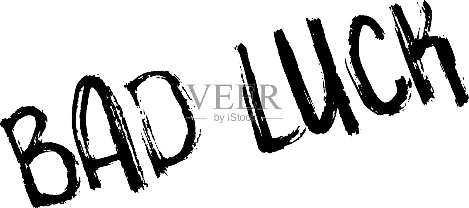 坏运气橡皮图章插画图片素材