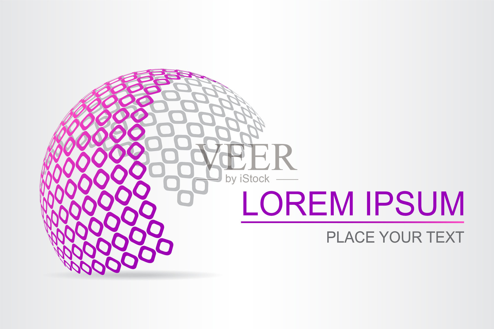 标志风格化球形表面与抽象插画图片素材