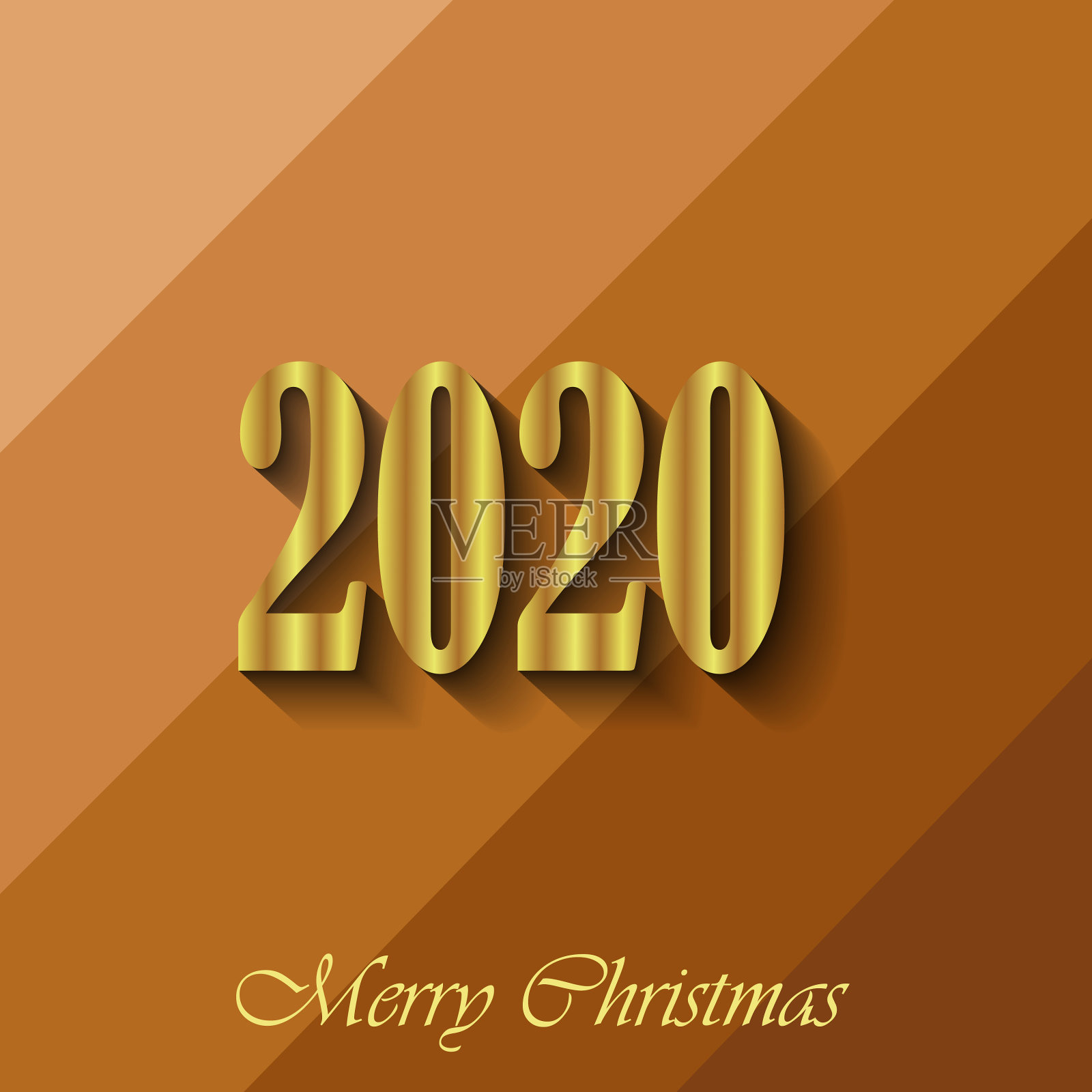 2020圣诞快乐背景插画图片素材