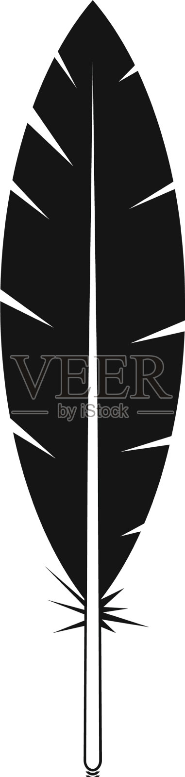 印度羽毛图标简单的风格设计元素图片