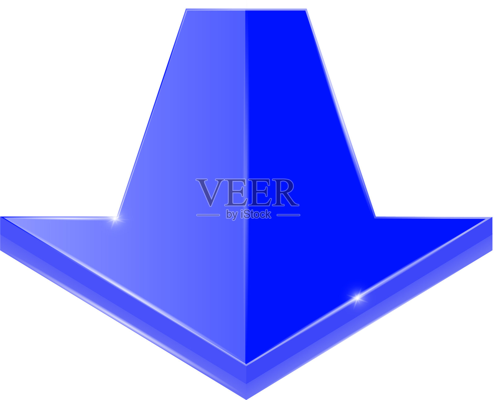 箭头闪烁的蓝色图标设计元素图片