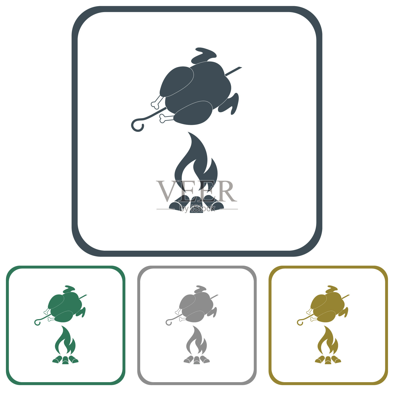 烤鸡图标图标素材