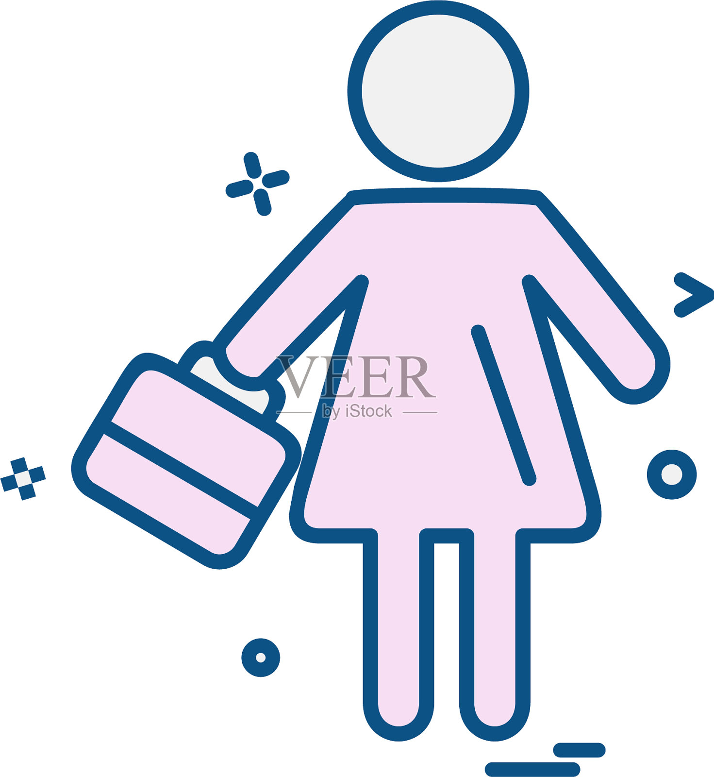 女性avtar图标设计插画图片素材