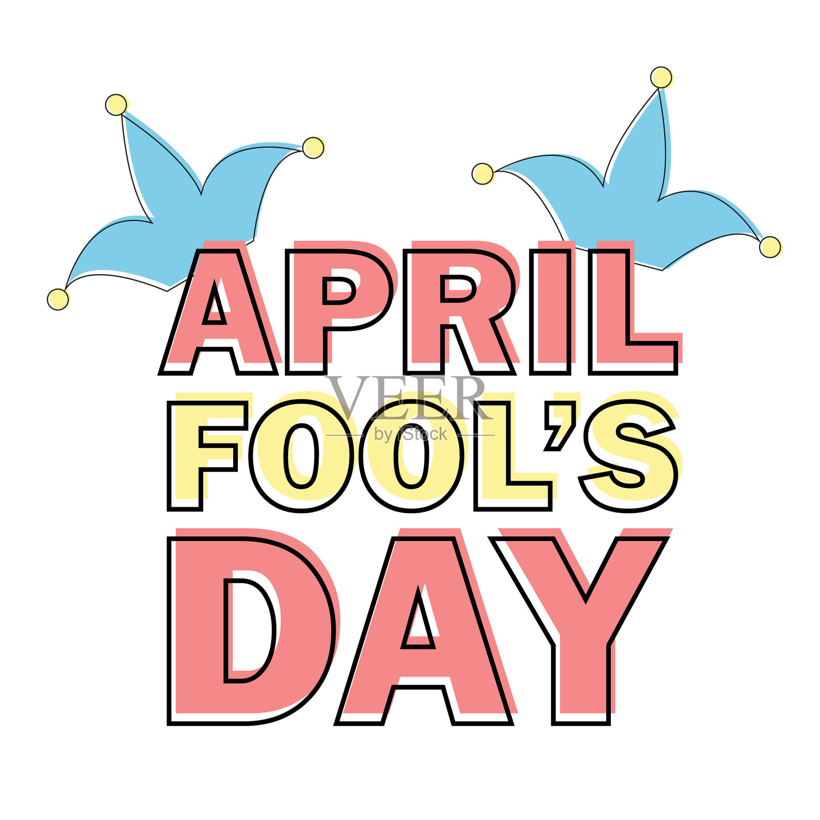 愚人节文字与搞笑元素插画图片素材
