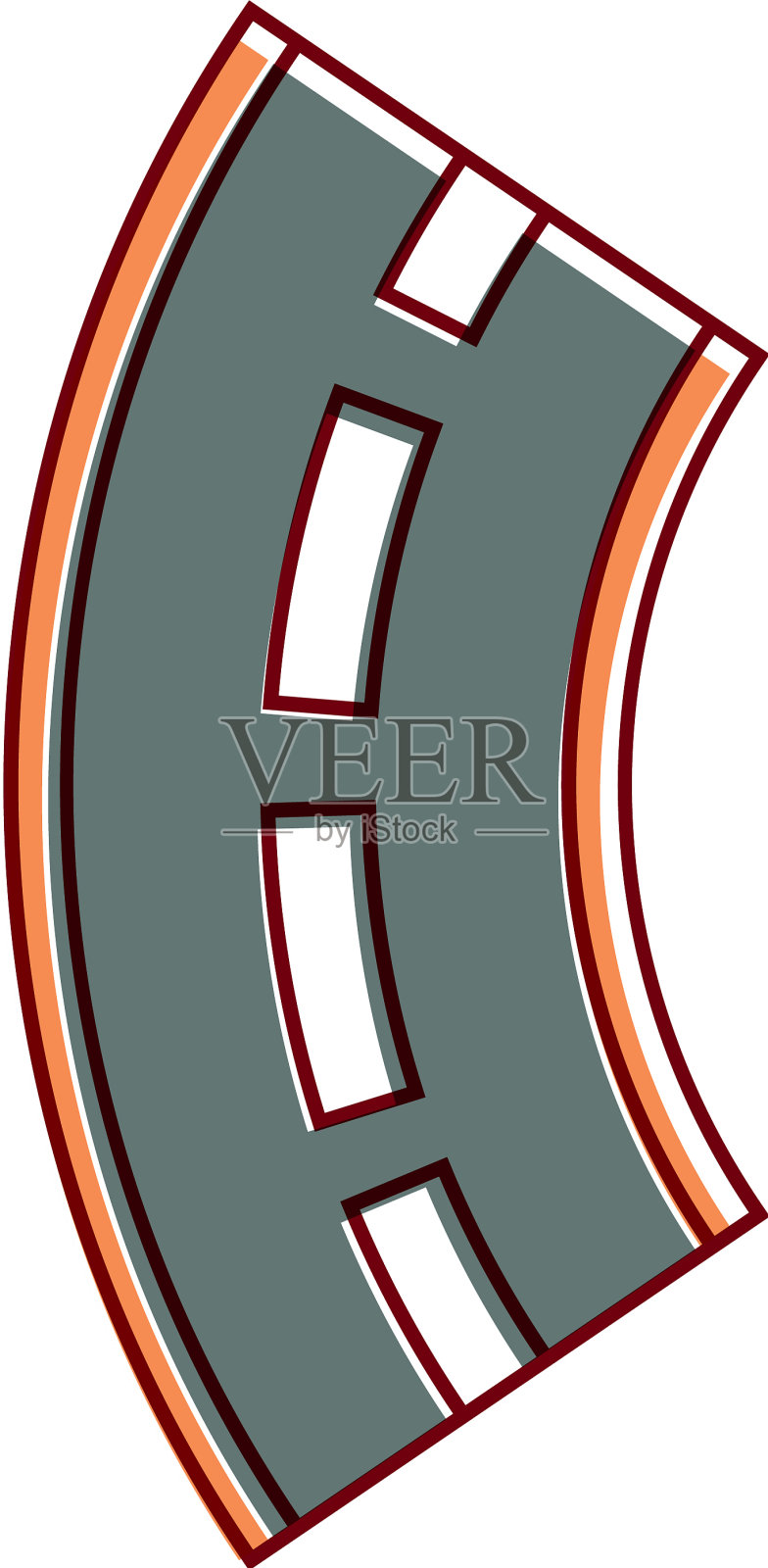 道路曲折的街道导航元素设计元素图片