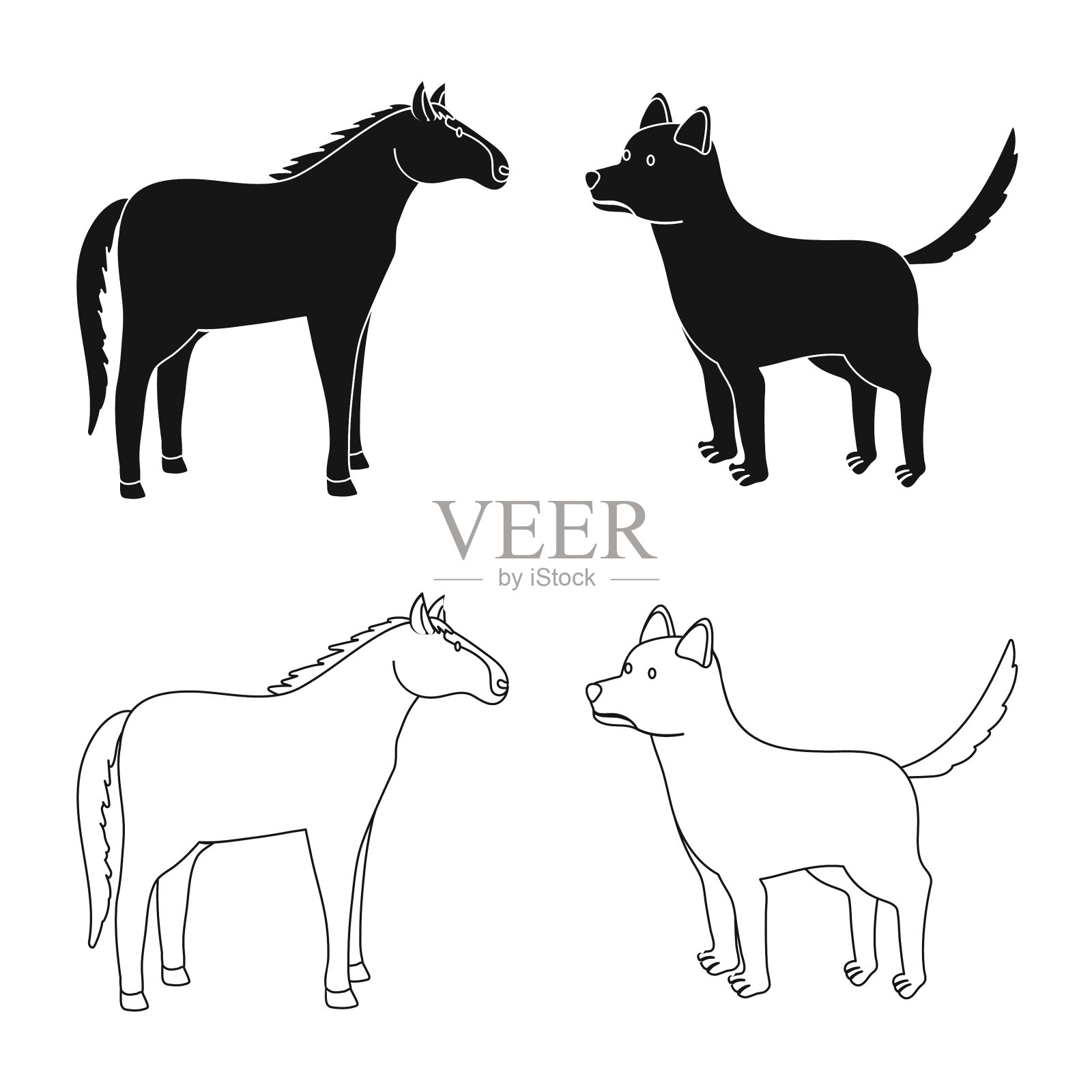 设计育种和厨房标志插画图片素材