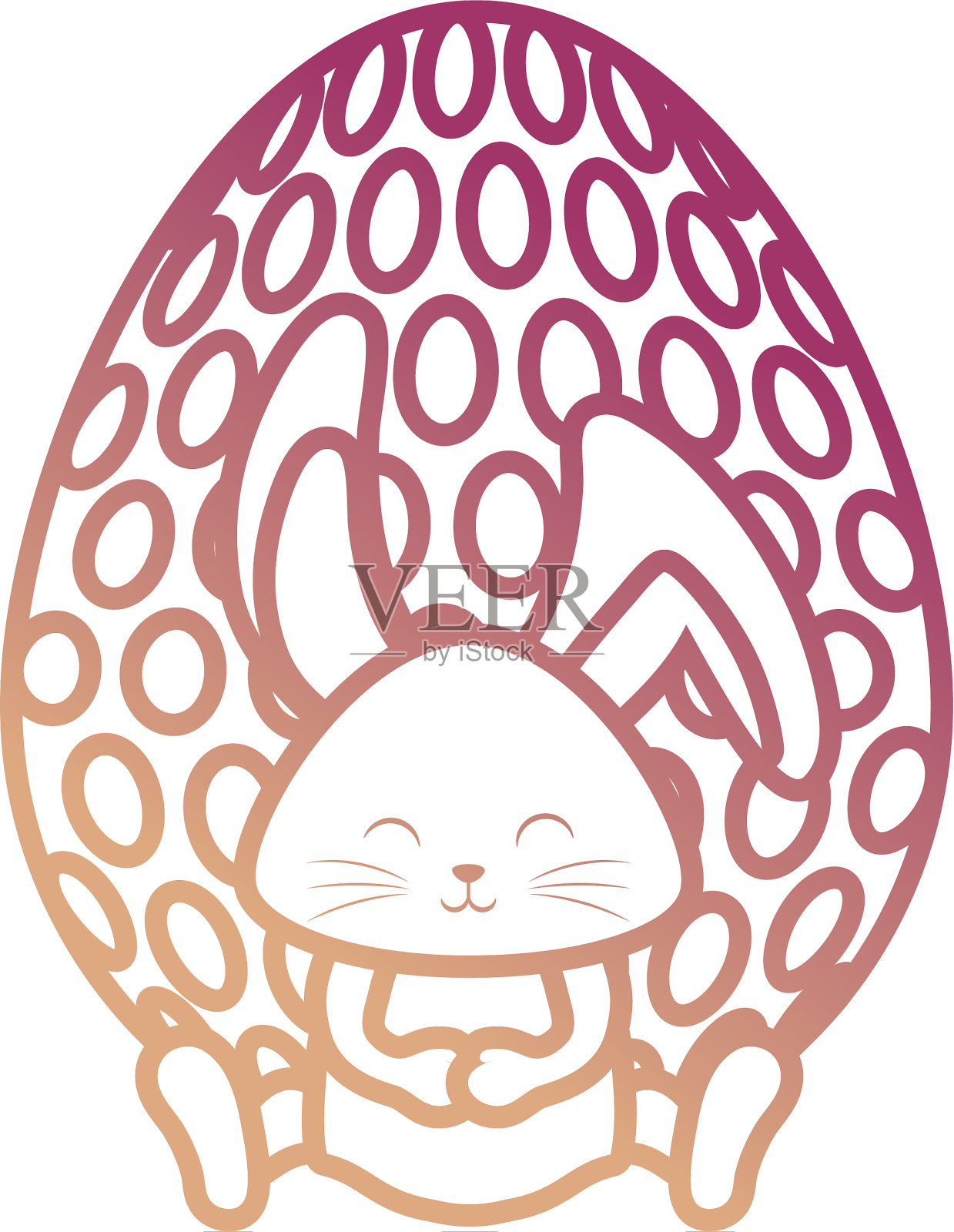 复活节彩蛋兔子设计元素图片