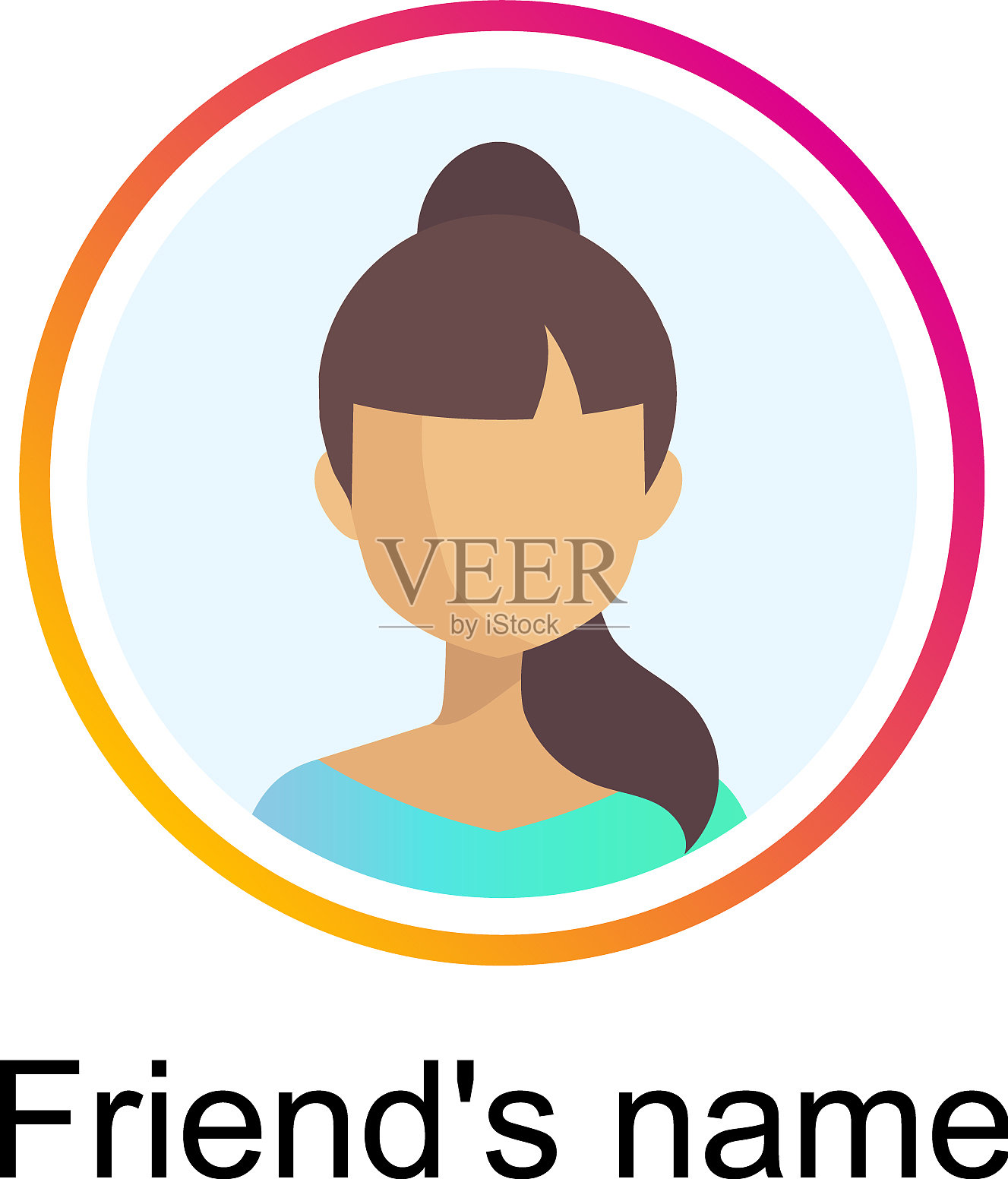 关注者通知社交媒体图标插画图片素材