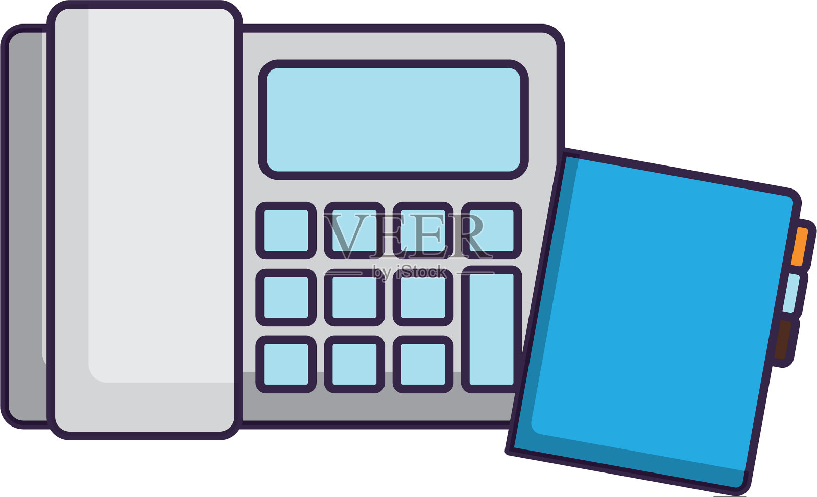 电话图标图像放大插画图片素材