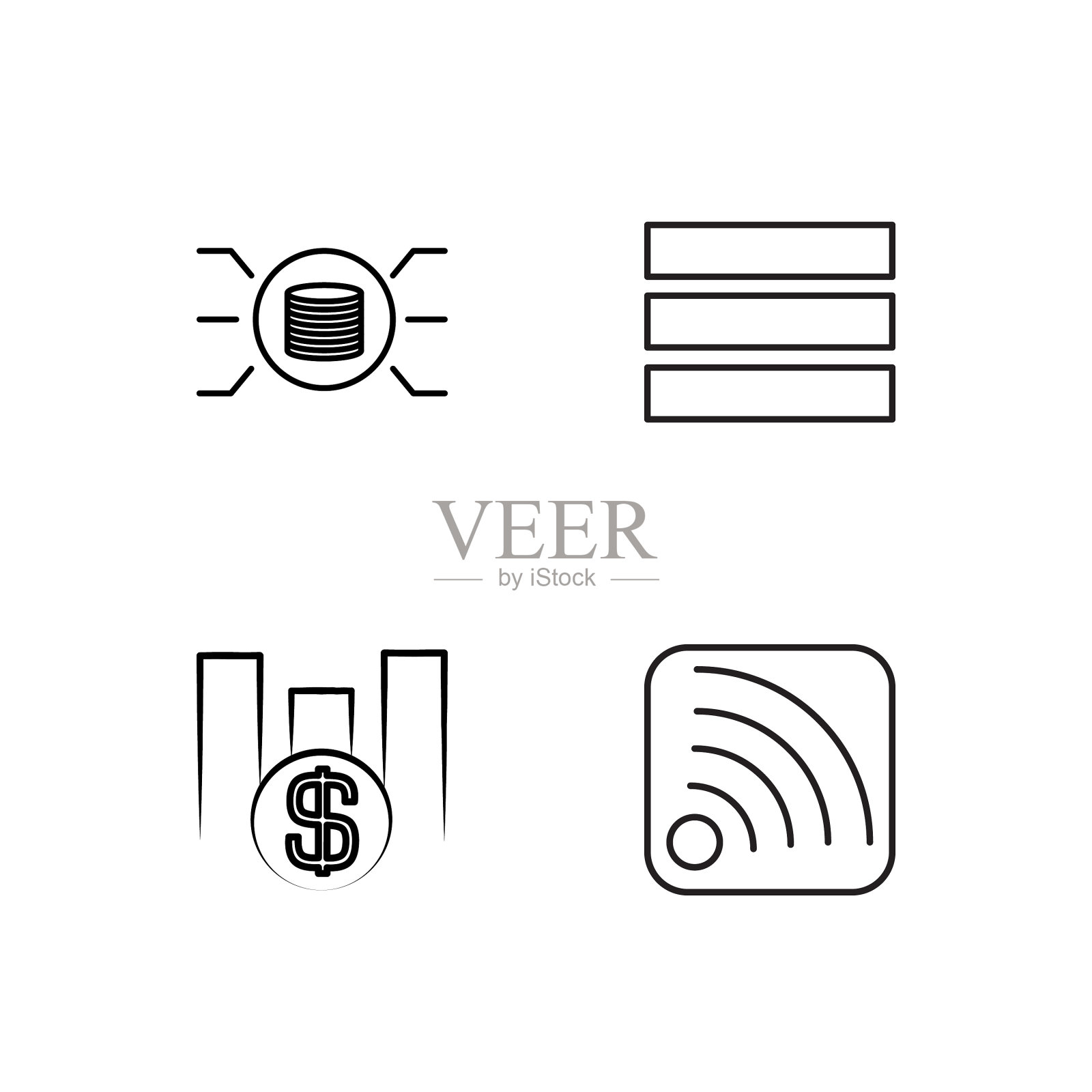 业务简单概述图标集图标素材