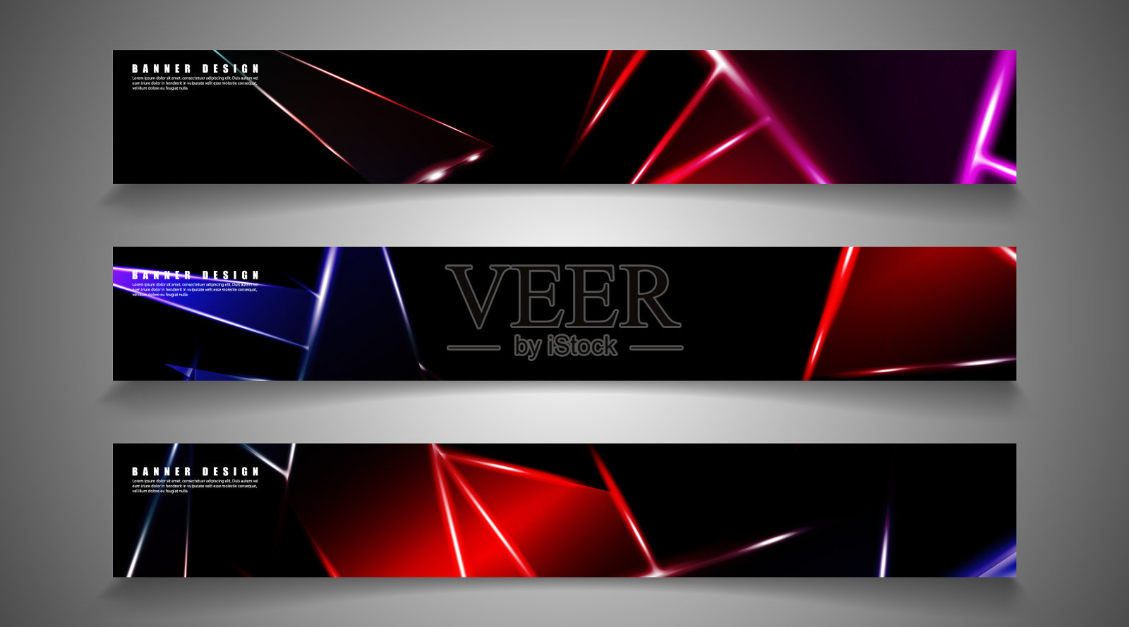 最小横幅设计三角形设计插画图片素材