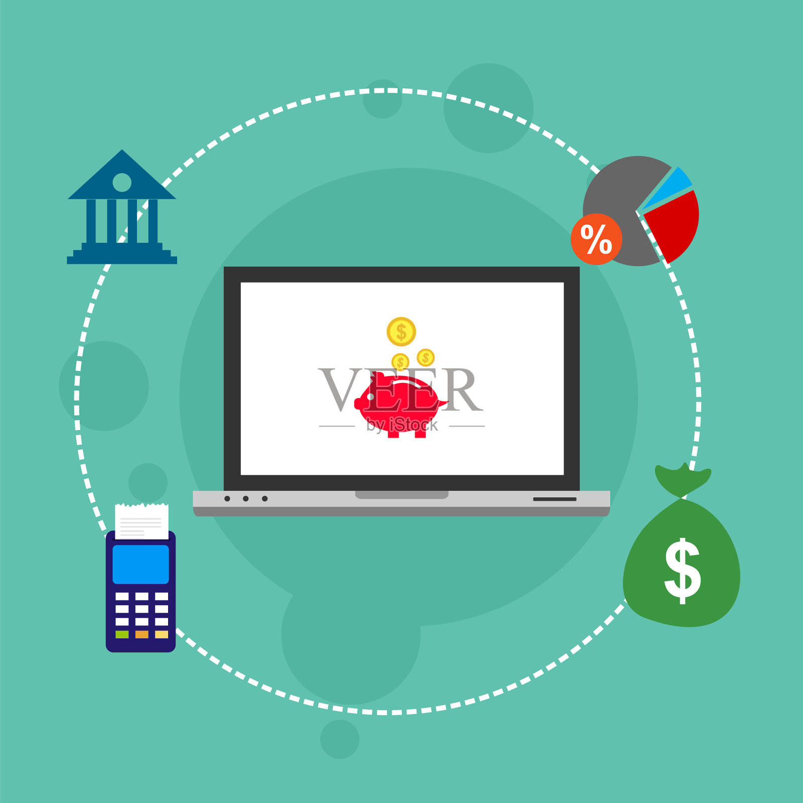 概念在线和移动支付网页插画图片素材