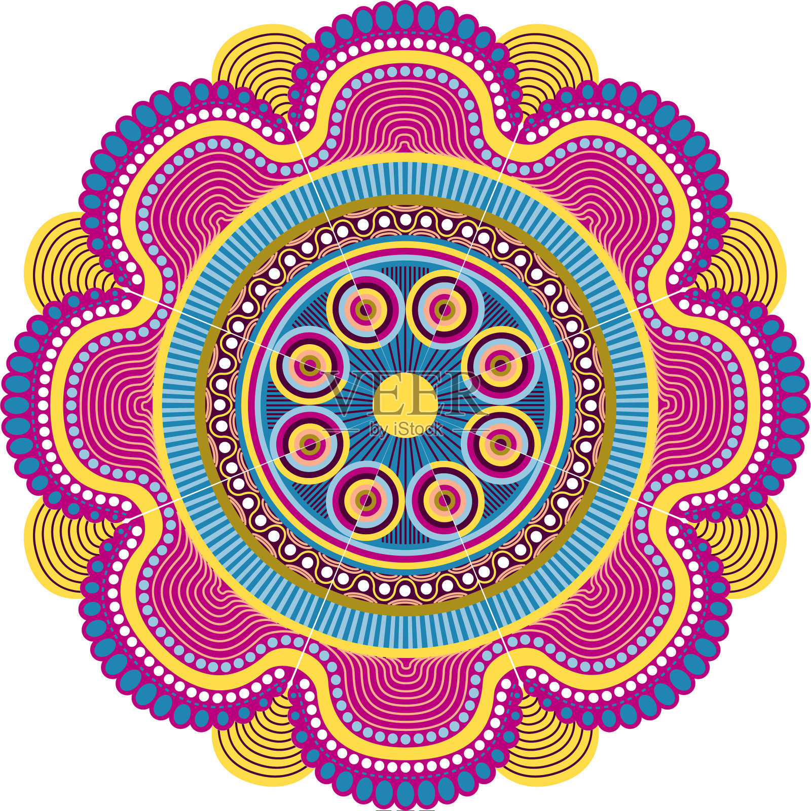 装饰的曼荼罗插画图片素材