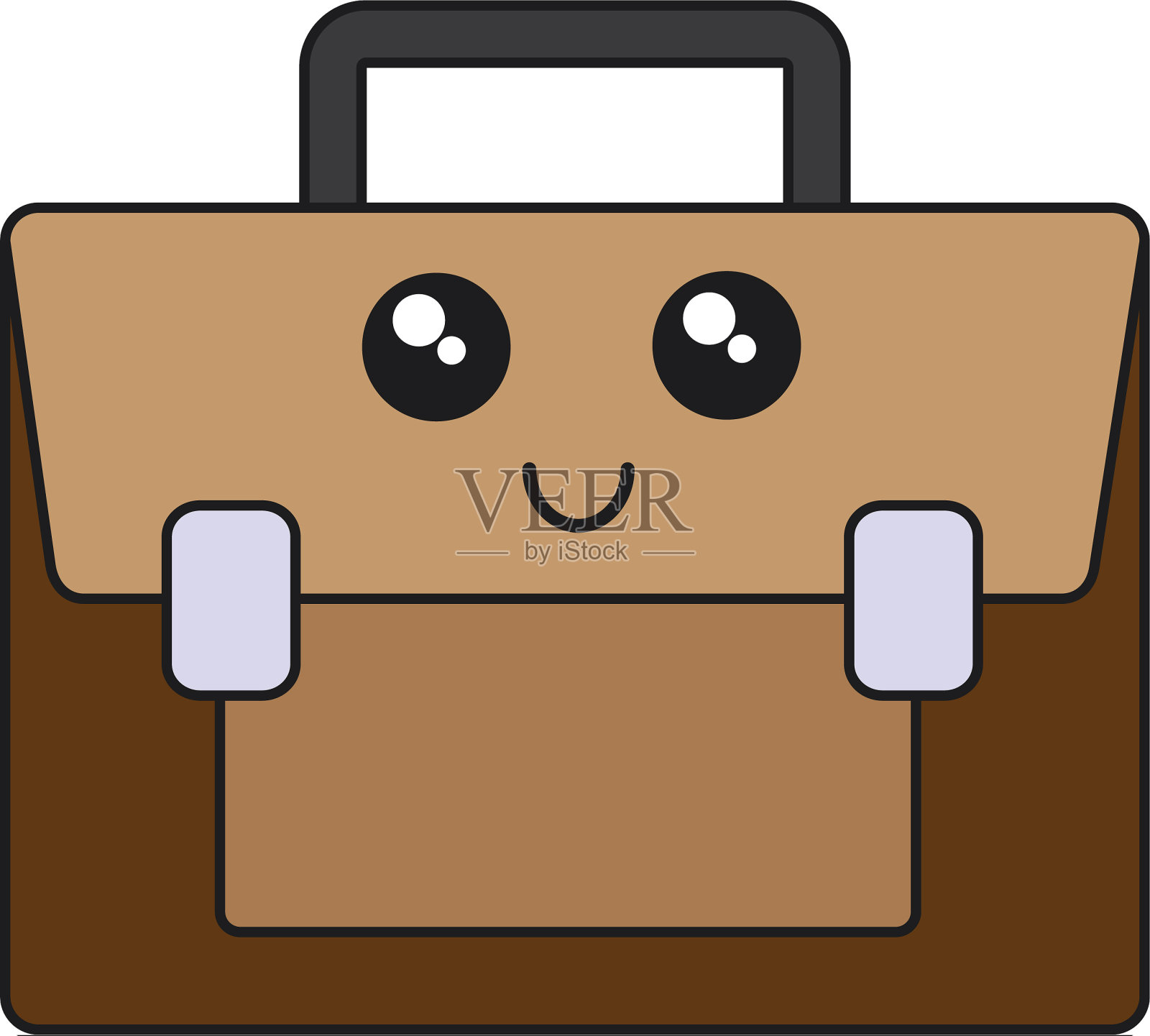 卡哇伊的公文包图标插画图片素材