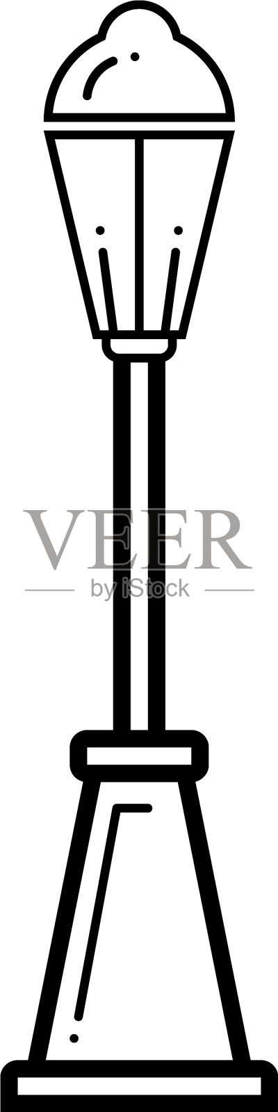 路灯插画图片素材